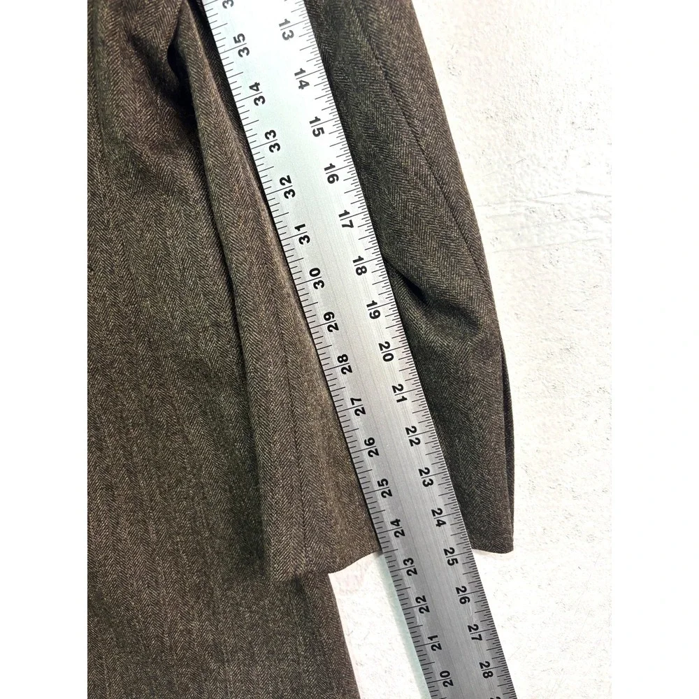 Jos A Bank 40R Brown Herringbone Tweed‎ Blazer Jacket Sport Suit Coat Wool